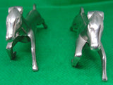 LOTE 4 FIGURAS DE ANIMALES DE METAL - VINTAGE -