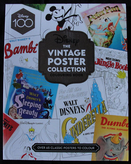 DISNEY - THE VINTAGE POSTER COLLECTION - COLOURING BOOK -