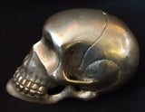 CALAVERA BRONCE PLATEADO ANTIGUA CON PÁTINA