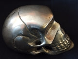 CALAVERA BRONCE PLATEADO ANTIGUA CON PÁTINA