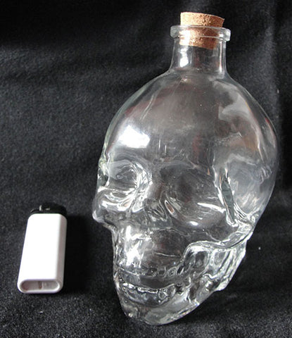 BOTELLA CALAVERA DE CRISTAL 380 ml