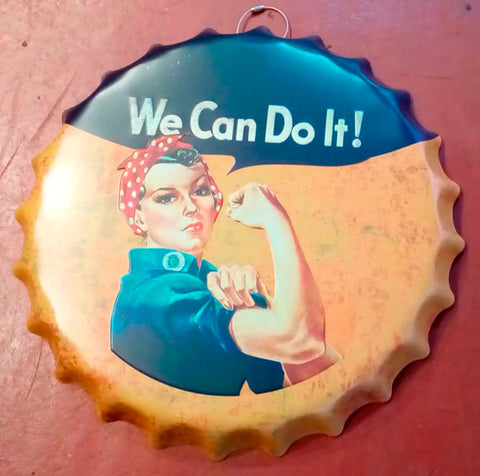 WE CAN DO IT! CHAPA DECORATIVA METAL 40 CM