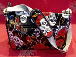 Bolso Calaveras y Rosas Negro