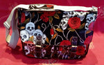 Bolso Calaveras y Rosas Negro