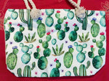 Bolso de playa cactus estampado