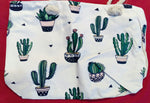 Bolso de playa cactus blanco y verde
