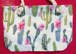 Bolso de playa cactus blanco