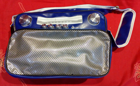 Bolso Radio Retro Grande Azul