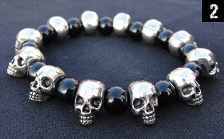 Pulsera Calaveras Metal 2