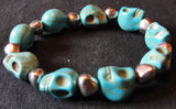 Pulsera Calaveritas Turquesa Colores