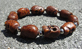 Pulsera Calaveras imitación hueso