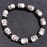 Pulsera Calaveras Medianas blanca/marrón