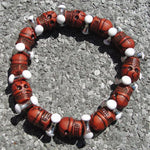 Pulsera Calaveras Medianas Rojizas